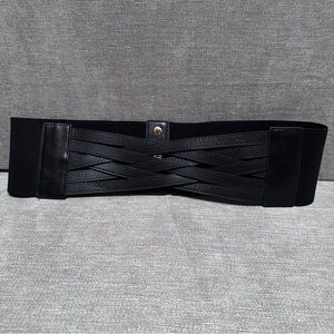 Black Wide Elastic Belt